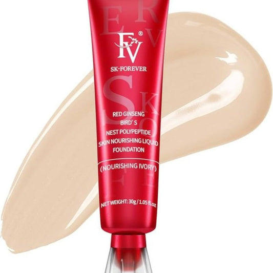 FV Foundation (Ivory) Oil Absorb Liquid Foundation Best Tube Foundation Full Coverage Base 30g